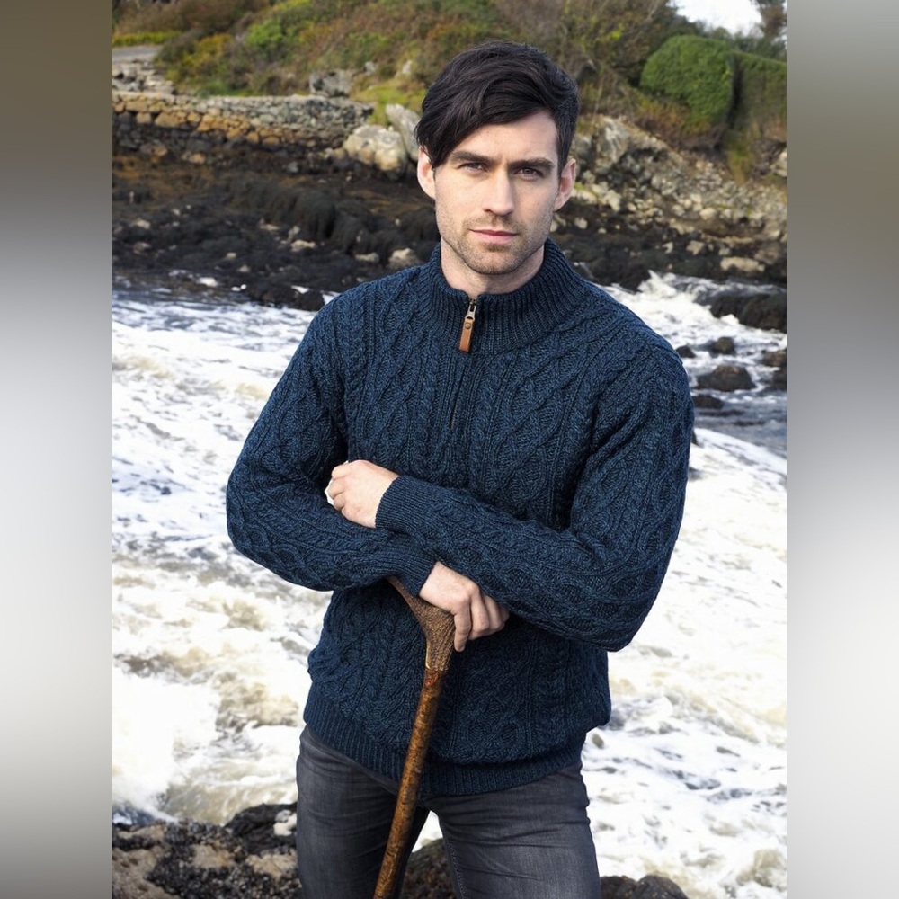 Aran Crafts Irish 100% Wool Sweater